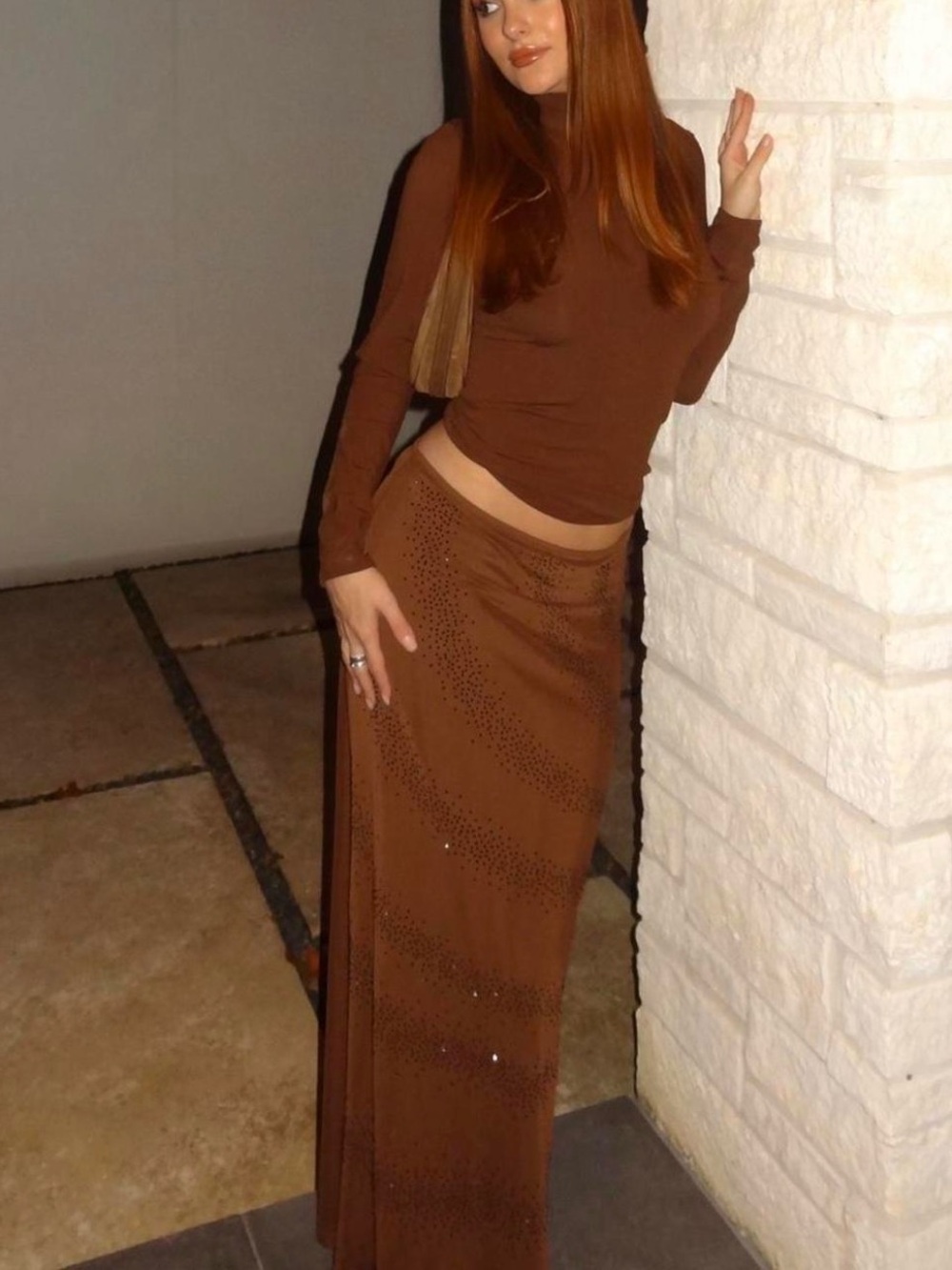 Peppermayo Brown Maxi Skirt
